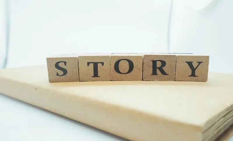 ストーリーと書かれたブロックが並んでいる